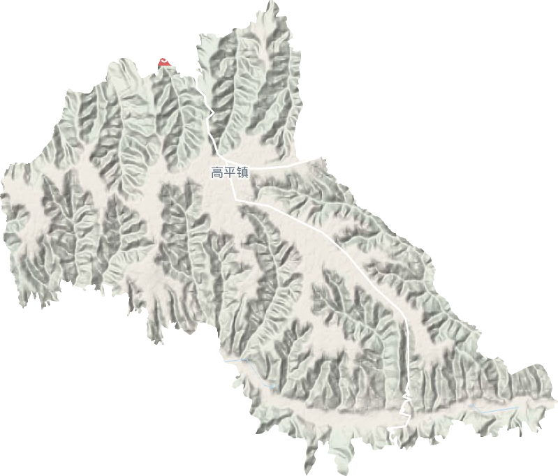 高平镇地形地图