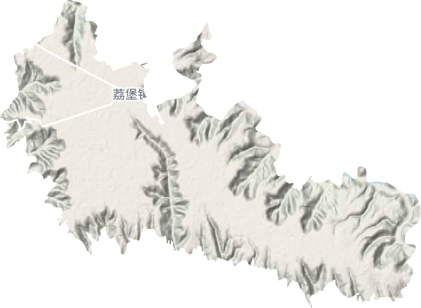 荔堡镇地形地图