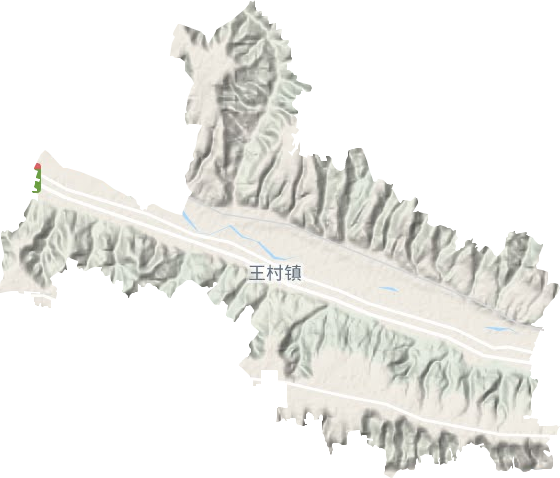 王村镇地形地图
