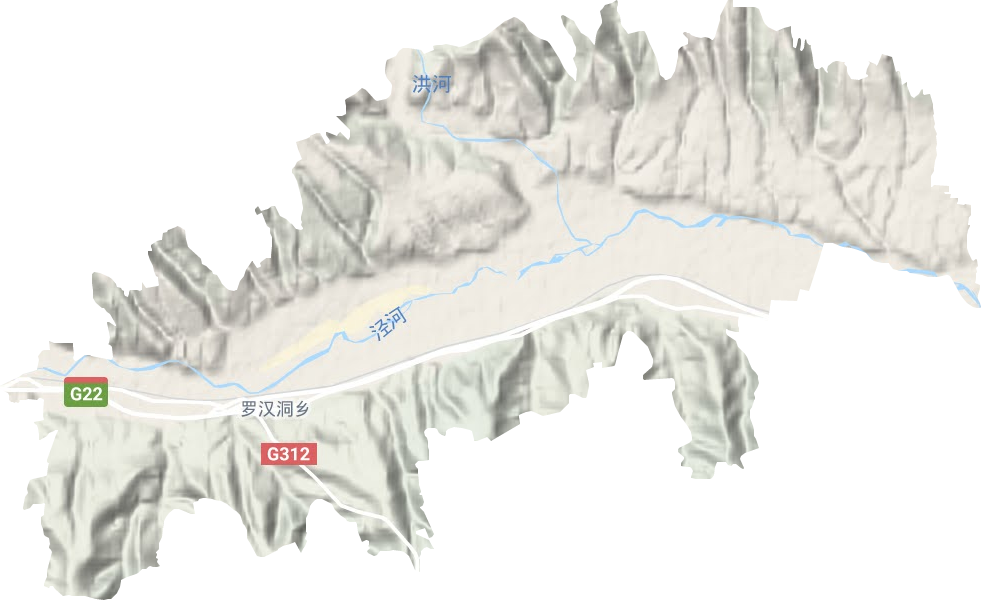 罗汉洞乡地形地图