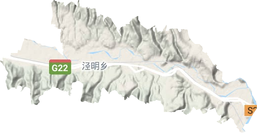 泾明乡地形地图