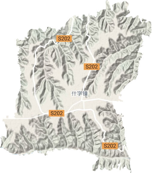 什字镇地形地图