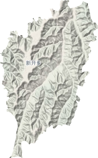 新开乡地形地图