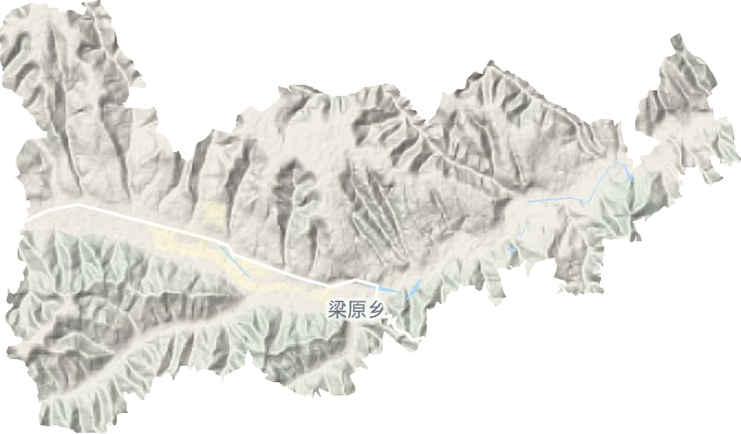 梁原乡地形地图