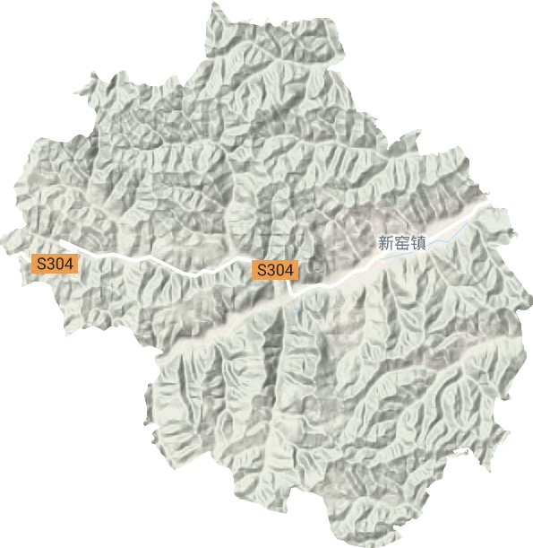 新窑镇地形地图