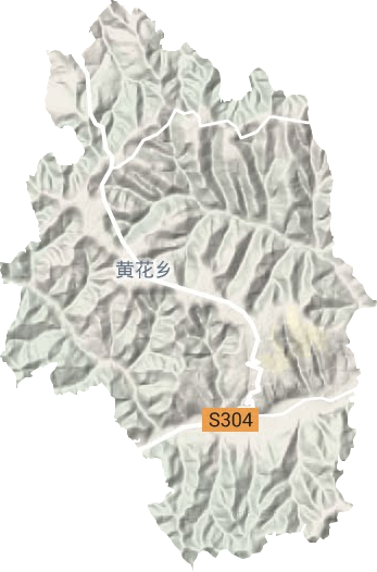 黄花乡地形地图