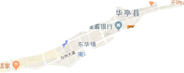 东华街道地形地图