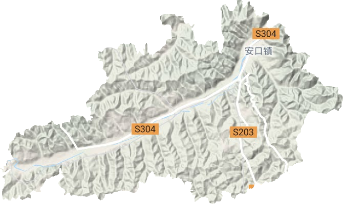 安口镇地形地图