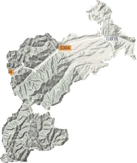 马峡镇地形地图