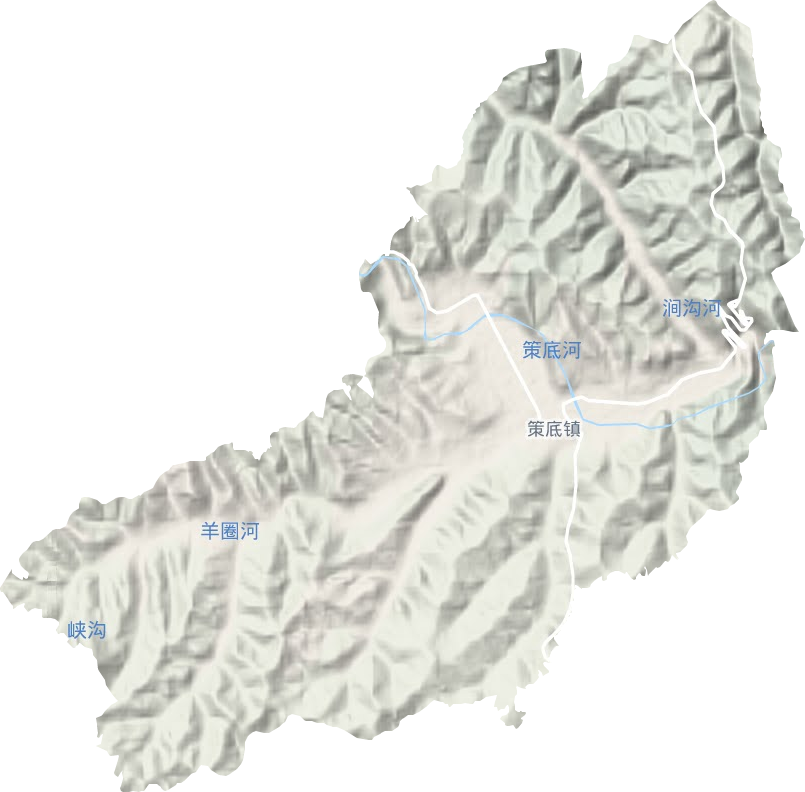 策底镇地形地图