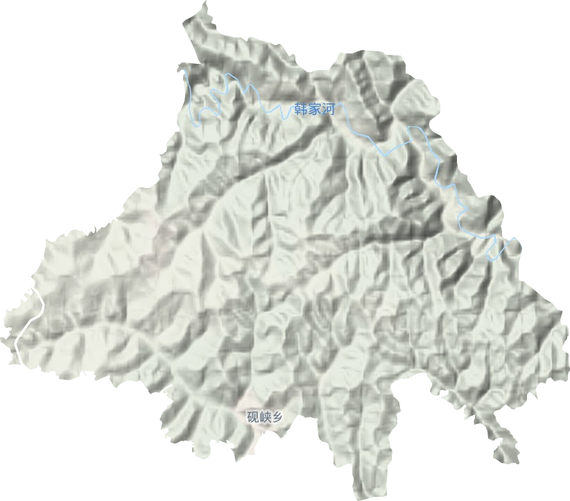 砚峡乡地形地图
