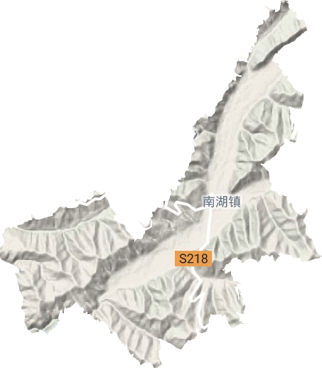 南湖镇地形地图
