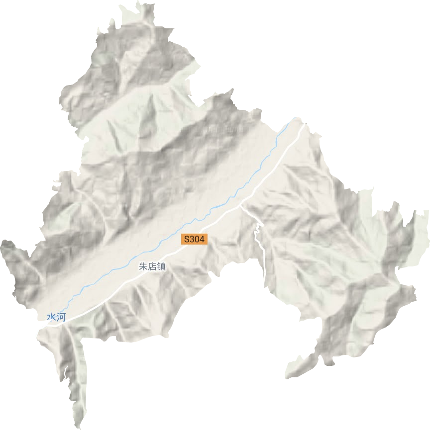 朱店镇地形地图