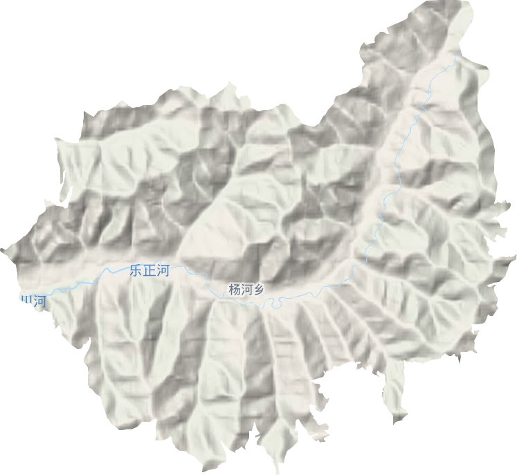 杨河乡地形地图