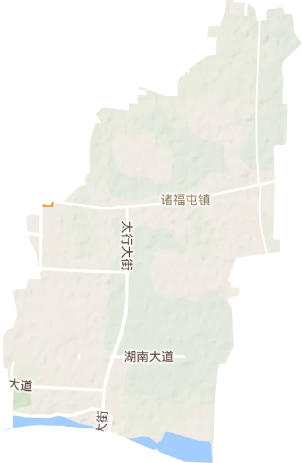 诸福屯街道地形地图