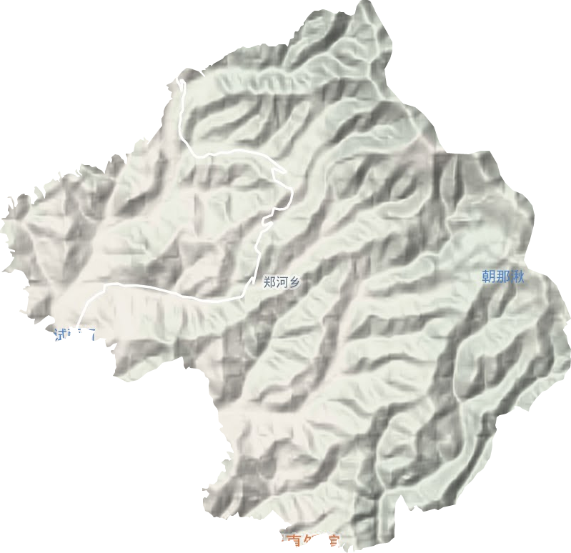 郑河乡地形地图