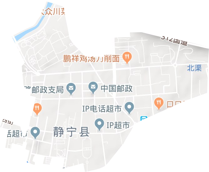 城区街道地形地图