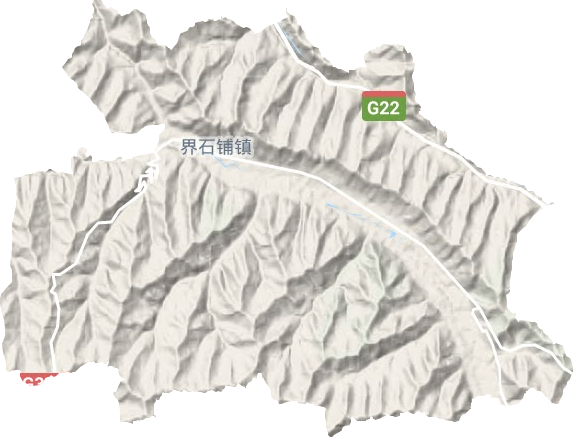 界石铺镇地形地图