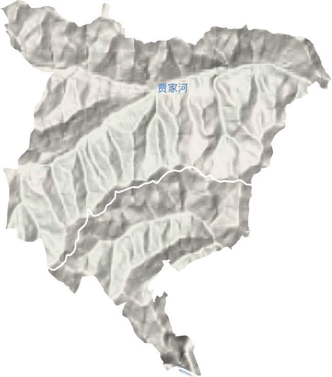 贾河乡地形地图