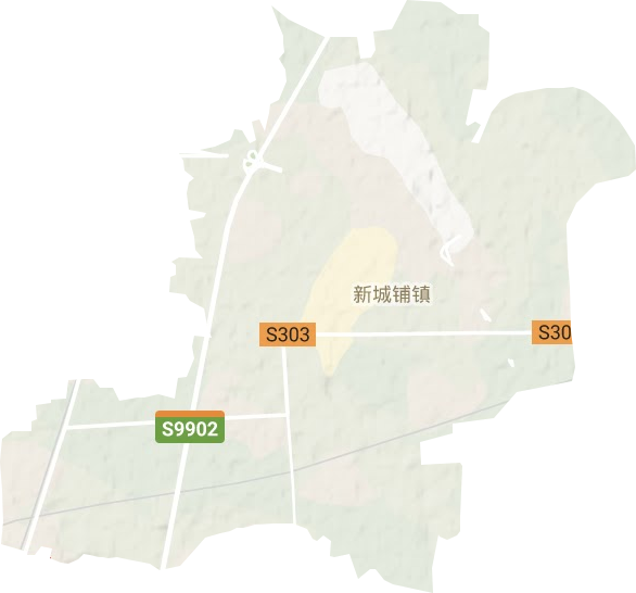 新城铺镇地形地图