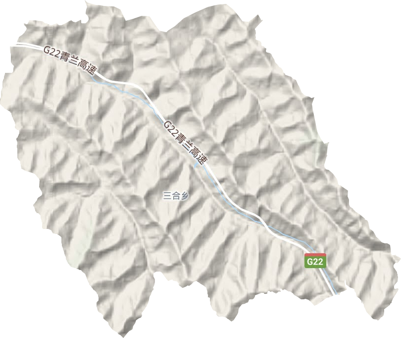 三合乡地形地图