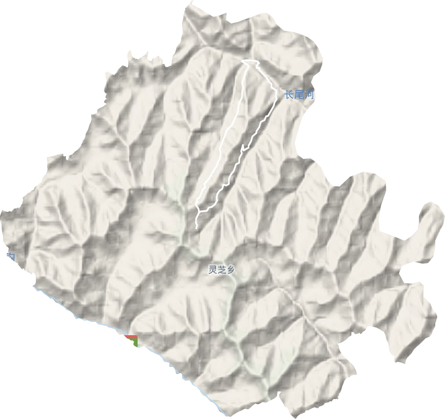 灵芝乡地形地图