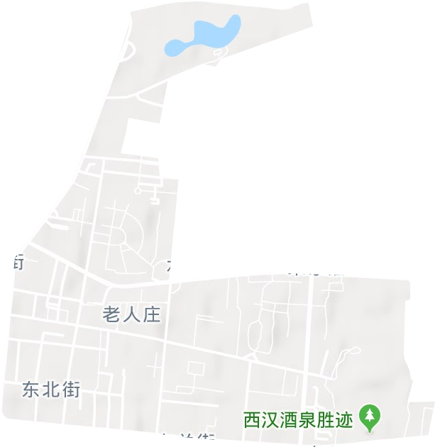 东北街街道地形地图