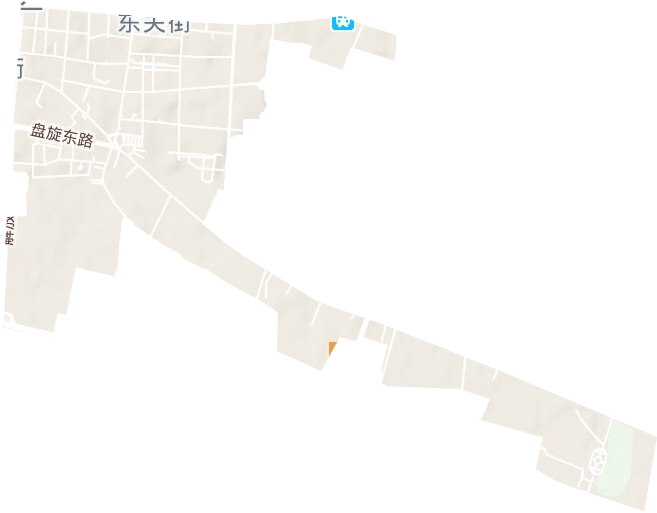 东南街街道地形地图