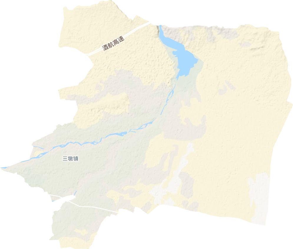 三墩镇地形地图