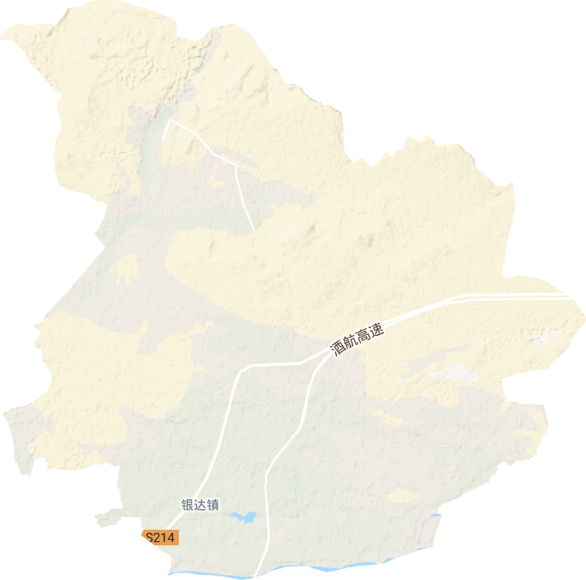 银达镇地形地图