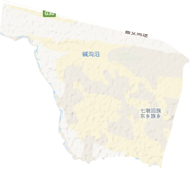 七墩回族东乡族乡地形地图