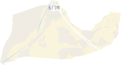 玉门镇地形地图