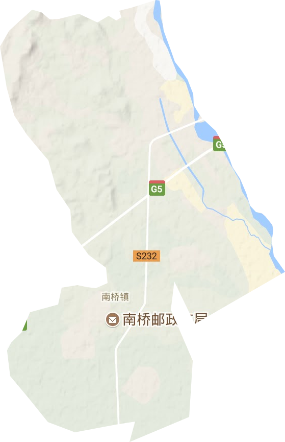 南桥镇地形地图