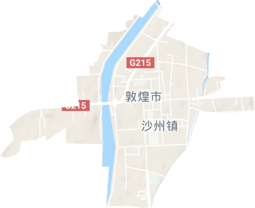 沙州镇地形地图