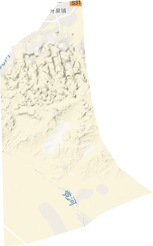 月牙泉镇地形地图