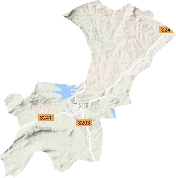 口头镇地形地图