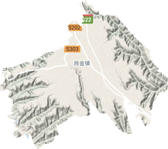 肖金镇地形地图