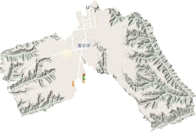 董志镇地形地图