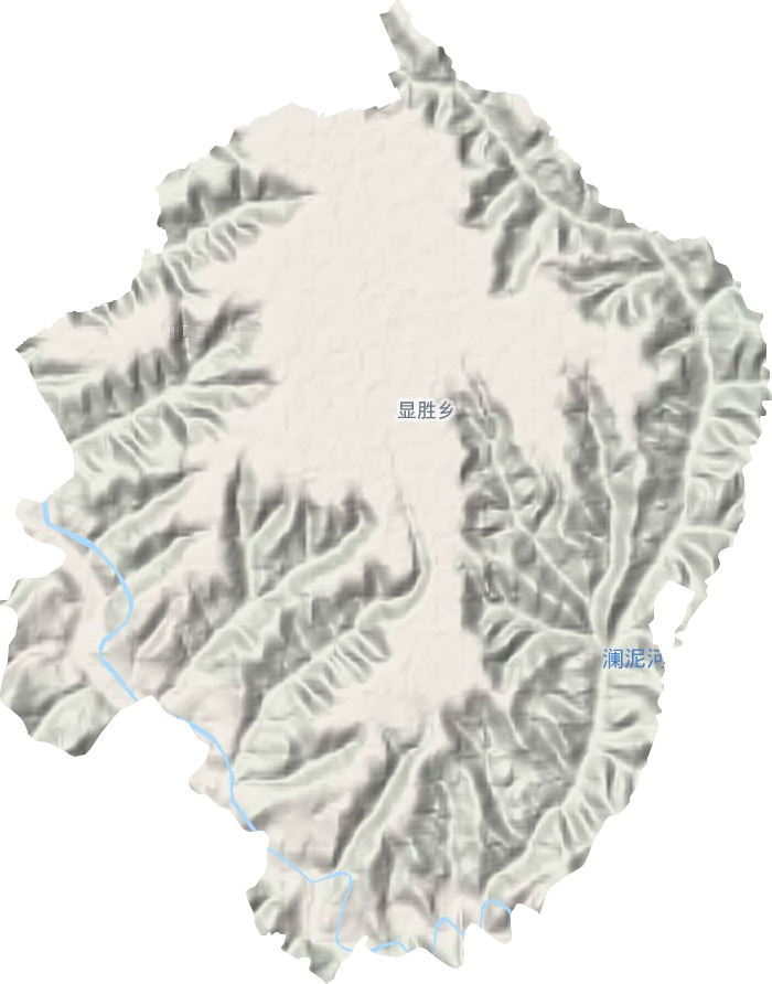 显胜乡地形地图