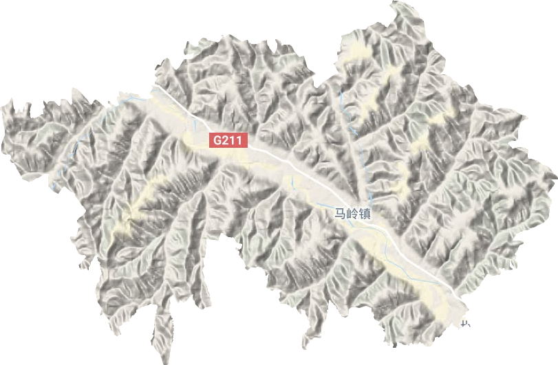 马岭镇地形地图