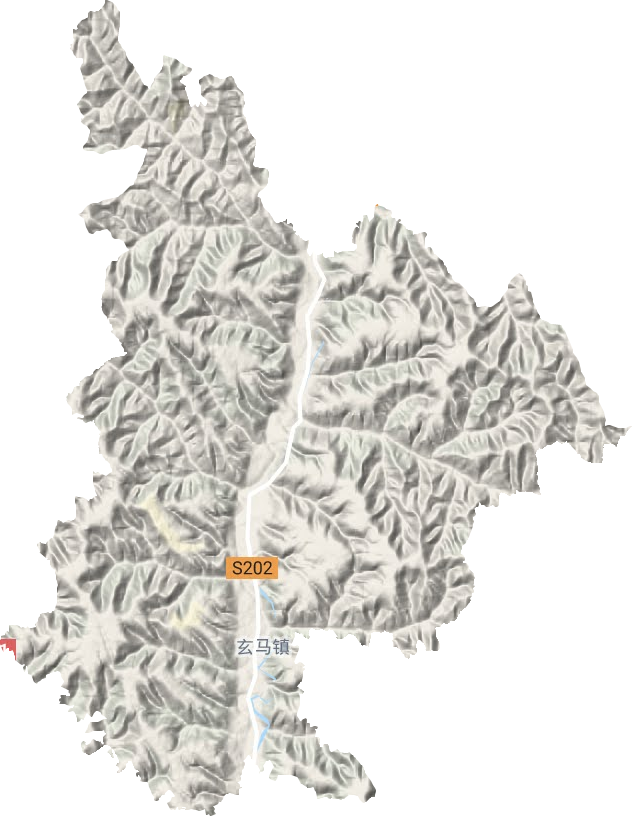 玄马镇地形地图