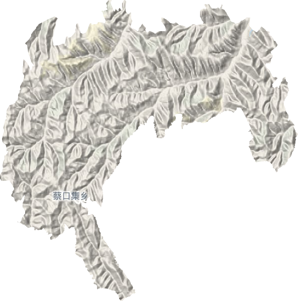 蔡口集乡地形地图