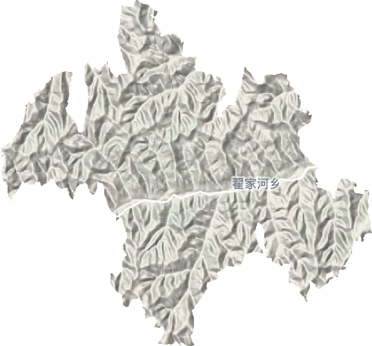 翟家河乡地形地图