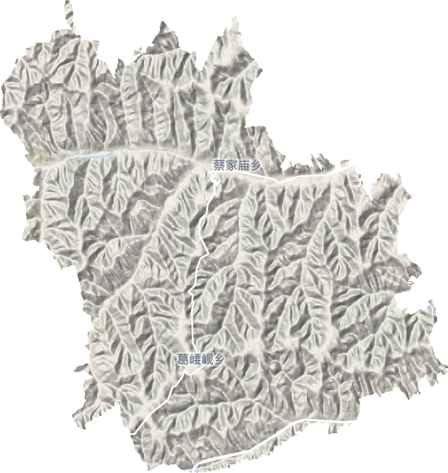 蔡家庙乡地形地图