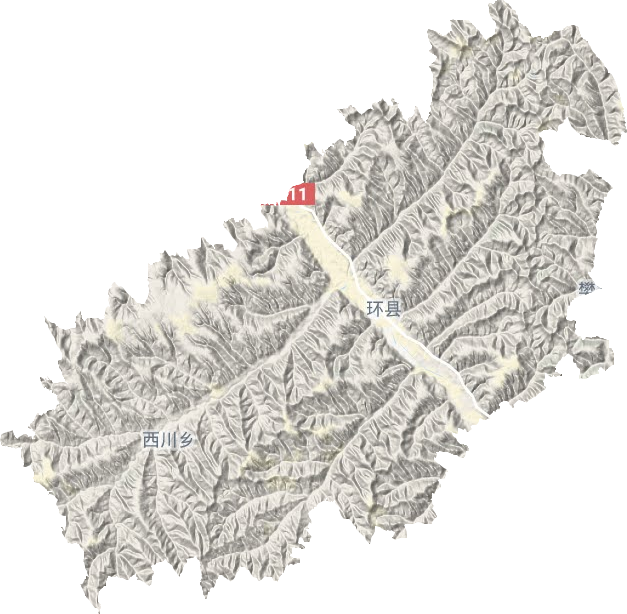 环城镇地形地图