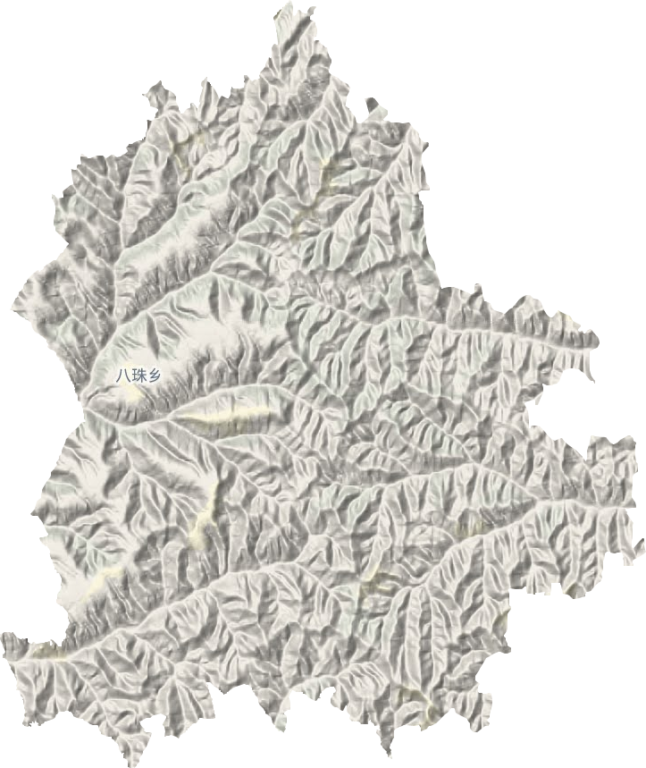 八珠乡地形地图