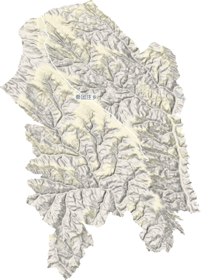秦团庄乡地形地图