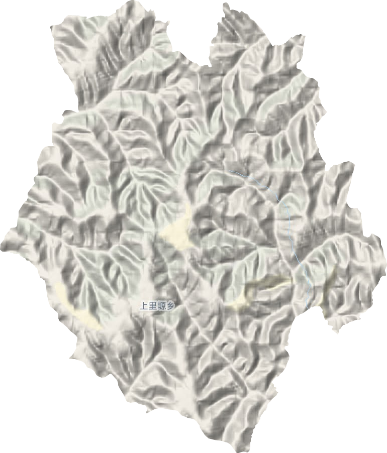 上里塬乡地形地图