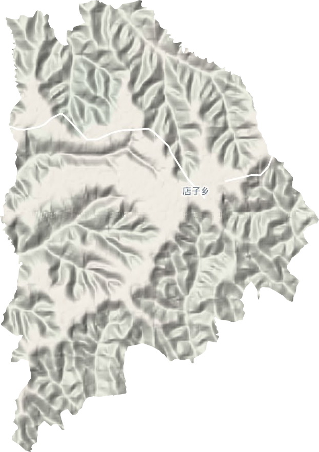 店子乡地形地图