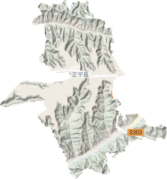 山河镇地形地图